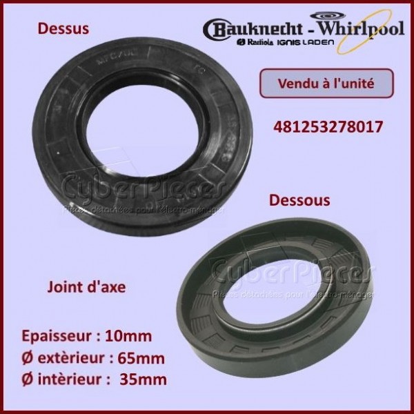 Joint d'axe Whirlpool 481253278017