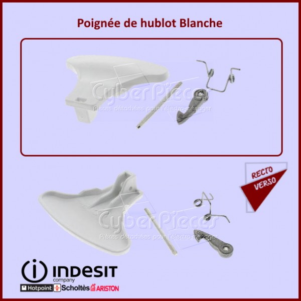 Poignée de hublot Complète Indesit C00096865 CYB-052924