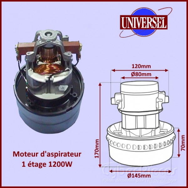 Moteur aspirateur 2 étages 1200W CYB-217972