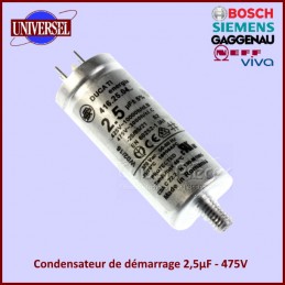 Condensateur 2,5µF (2.5mF) 475V BOSCH 00183639 CYB-283410