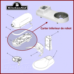 Carter inferieur de robot Kitchenaid W10234489 CYB-209762