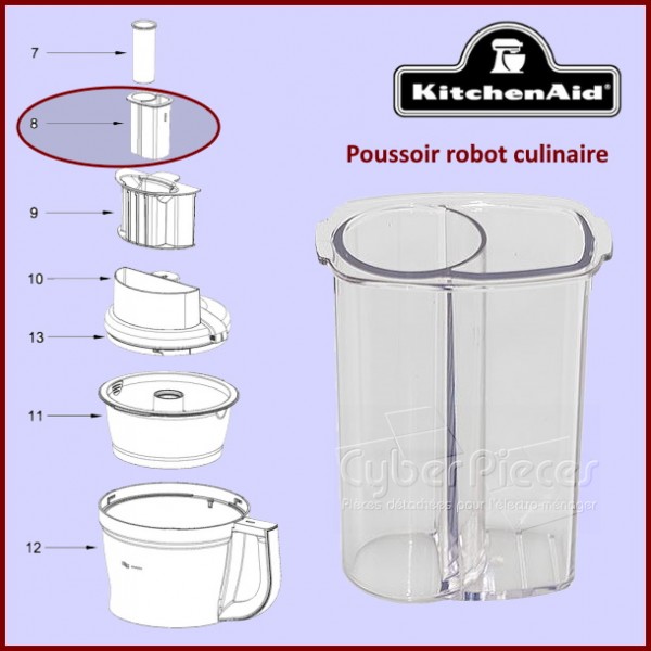 Poussoir robot culinaire Kitchenaid W10466865