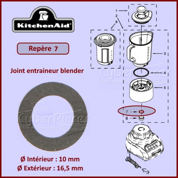 Joint entraineur blender Kitchenaid W10912260 CYB-084147
