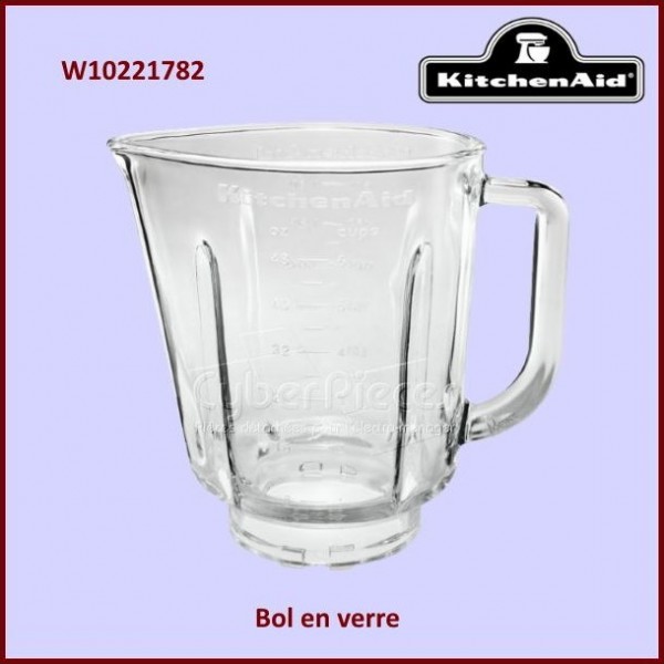 Bol Blender 1,5l en verre Kitchenaid W10221782 WPW10221782