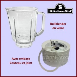 Bol blender complet en verre Kitchenaid W10501701 CYB-135894