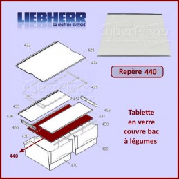 Tablette en verre Liebherr 7272200 CYB-275569