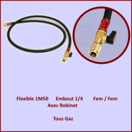 Flexible avec son robinet 1/4 SAE Fem - Fem CYB-141918