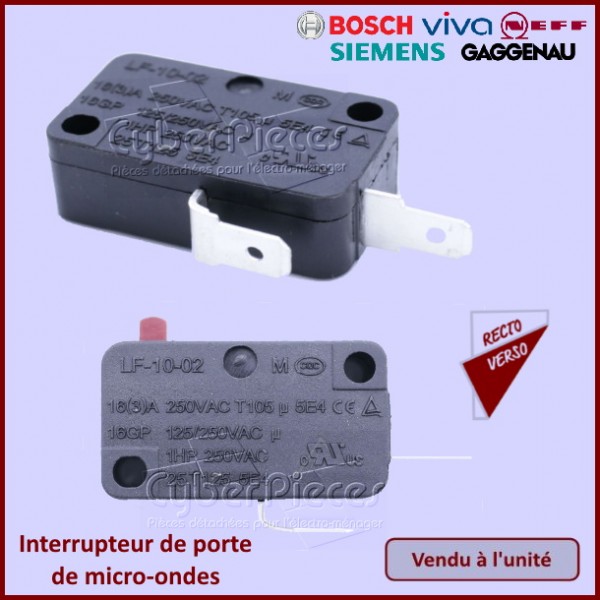 Interrupteur de porte de micro-ondes 00614767 CYB-065474