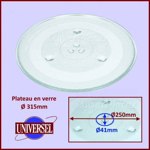 Plateau en verre 315mm Brandt AS0021843 CYB-239806