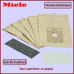 Lot de 5 sacs aspirateur en papier Miele S217 à S226 CYB-218672