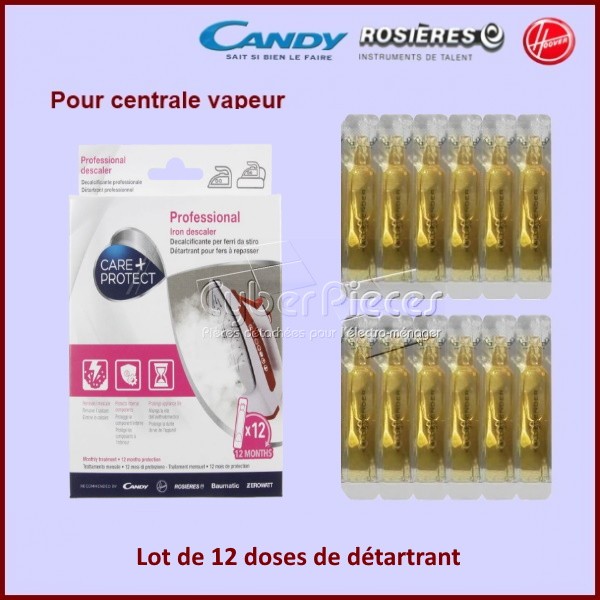 Lot de 12 dosettes anticalcaire pour centrale vapeur CDL9612 CYB-138390