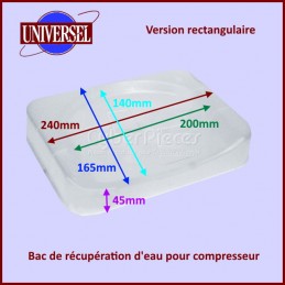 Bac de récupération d'eau sur compresseur standard CYB-117388