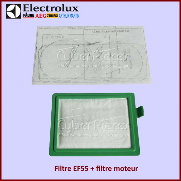 Filtre EF55 + filtre moteur Electrolux 9000843061 CYB-252379