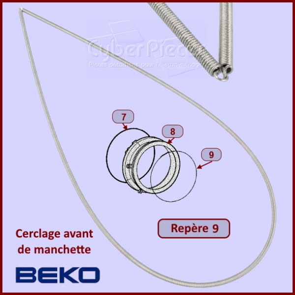 Cerclage avant de manchette Beko 2802580600 CYB-414562