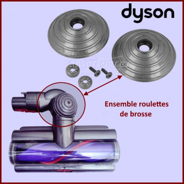 Brosse aspirateur plate avec 4 roulettes