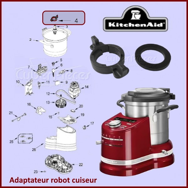Ecrou + joint robot cuiseur Kitchenaid W10803483 CYB-154215