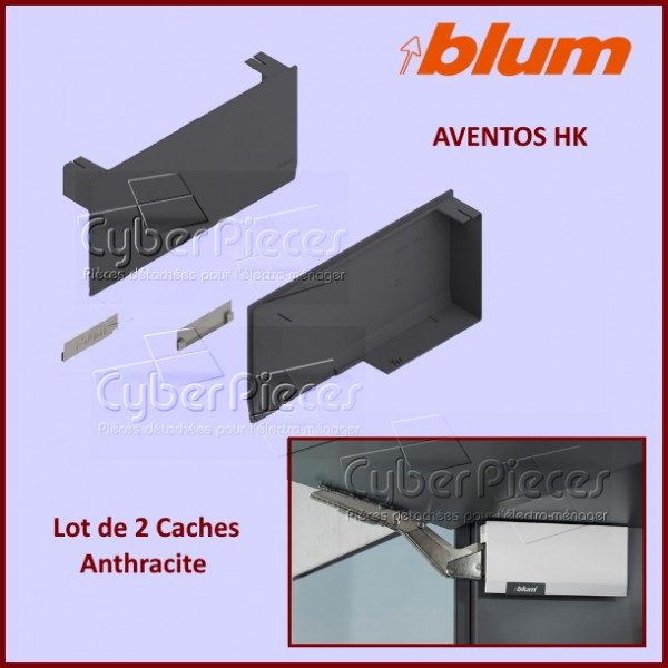 Lot de 2 Caches Anthracite Blum AVENTOS HK - 22K8000