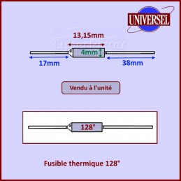 Fusible Thermique 128° / 10A / 250V CYB-015950