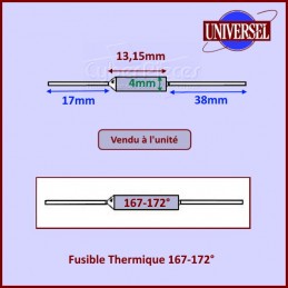 Fusible Thermique 167-172°/ 10A / 250V CYB-015974