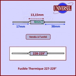 Fusible Thermique 227-229° / 10A / 250V CYB-016414