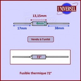 Fusible Thermique 72° / 10A / 250V CYB-016353