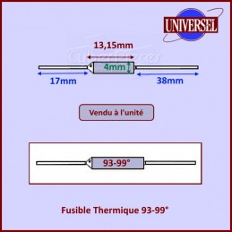 Fusible Thermique 93-99° / 10A / 250V CYB-043427