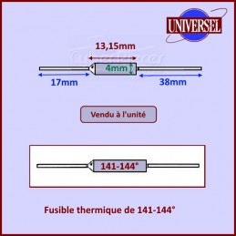 Fusible thermique 141-144° / 10A / 250V CYB-015967