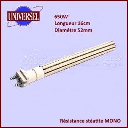 Résistance chauffe-eau stéatite 650W - MONO - Diam 52mm CYB-158787