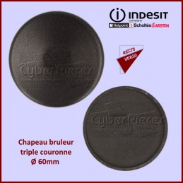 Chapeau bruleur triple couronne 60mm Indesit C00064922 CYB-319737