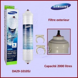 Filtre original Samsung DA29-10105J - HAFEX par 2 pour frigo americain  Samsung - externe SAMSUNG da2910105j-2 Pas Cher 