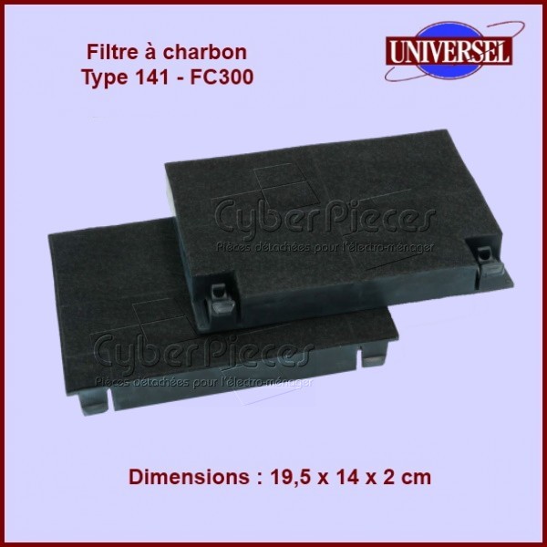 Filtre charbon + mousse anti-odeur UCF006 - Pièces hotte