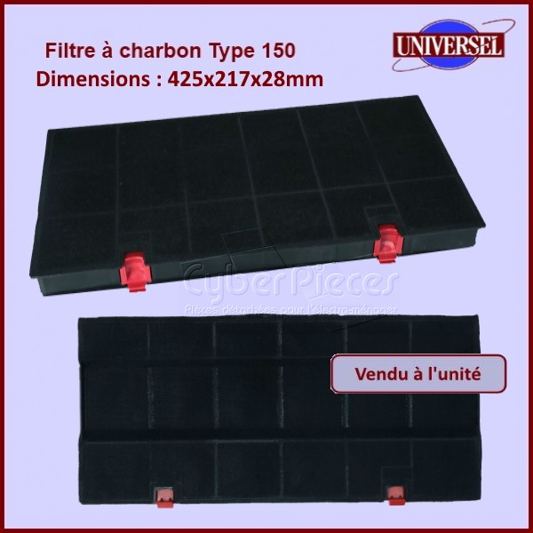 Filtre à charbon TYPE 15 pour hotte de cuisson - 1 pièce pour