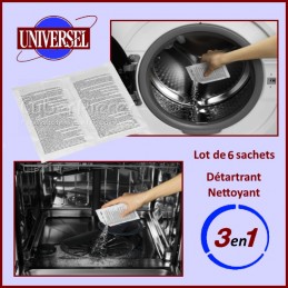 Détartrant Nettoyant 3 en 1 en lot de 6 sachets CYB-000949