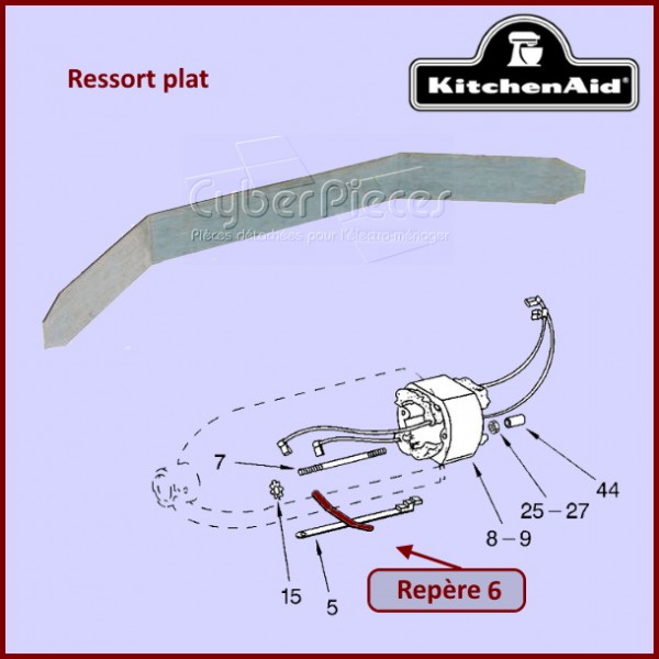 Ressort plat Kitchenaid WP240205 CYB-231299