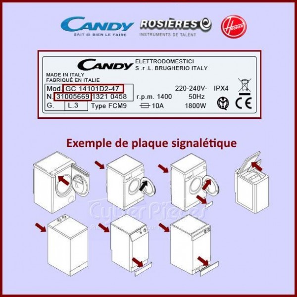 Carte électronique Candy 49010315 CYB-135900