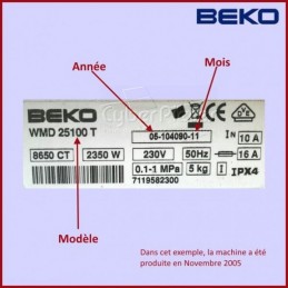 Module de contrôle Beko 1885020101 CYB-183437