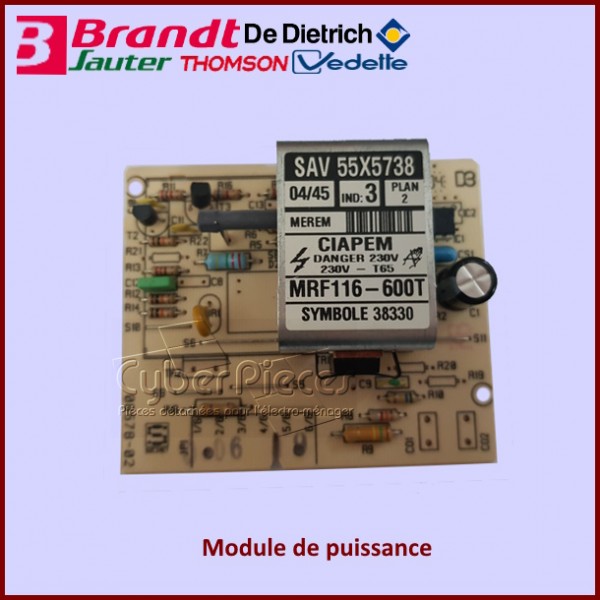 Carte électronique Brandt 55X5738 CYB-115339