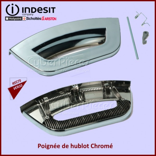 Poignée Chromée de hublot Indesit C00287223 CYB-198288