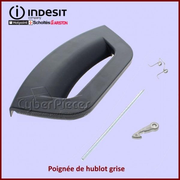 Poignée Grise de hublot Indesit C00286151 CYB-067379