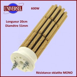 Résistance chauffe-eau stéatite 600W - MONO - Diam 51mm CYB-158800