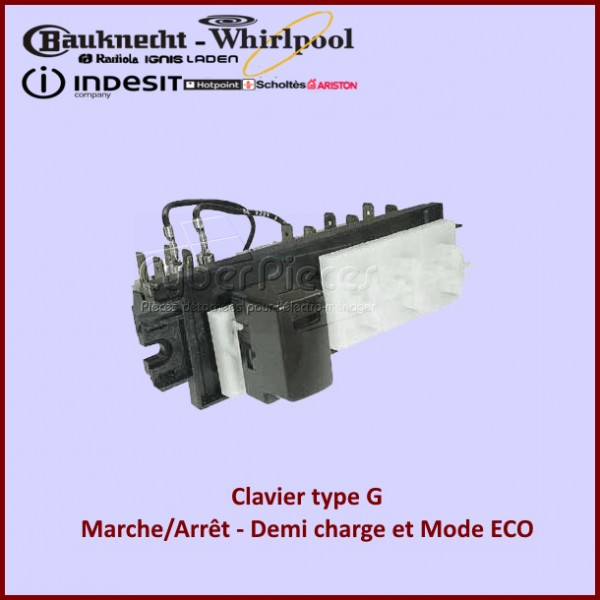 Clavier type G Whirlpool 481927638309 CYB-202862
