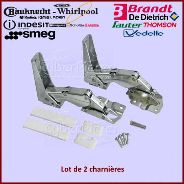 Lot de 2 charnières Whirlpool 481231018672 CYB-186025