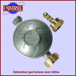 Détendeur gaz butane 27-28Mbar avec tétine CYB-002172
