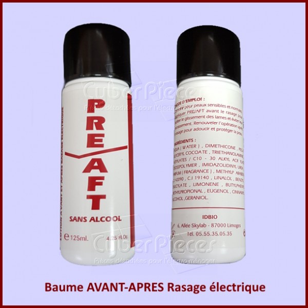 Baume lotion AVANT-APRES Rasage PRE AFT sans alcool CYB-233262 Baume lotion AVANT-APRES Rasage PRE AFT sans alcool CYB-233262