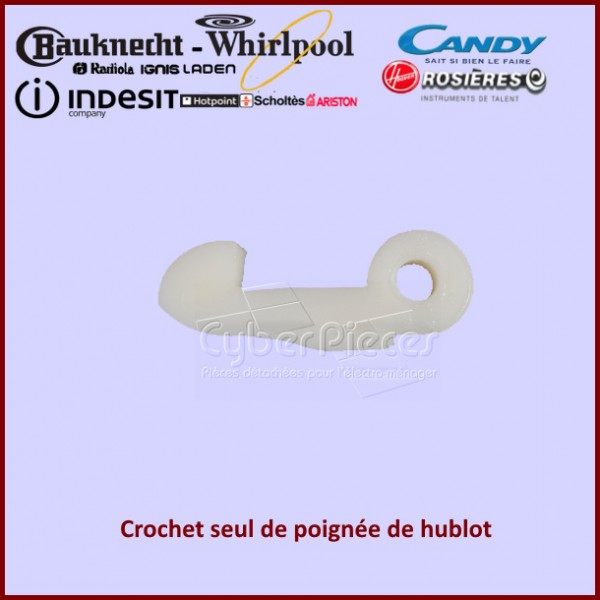 Crochet de poignée de hublot Whirlpool 481946689014 CYB-206259