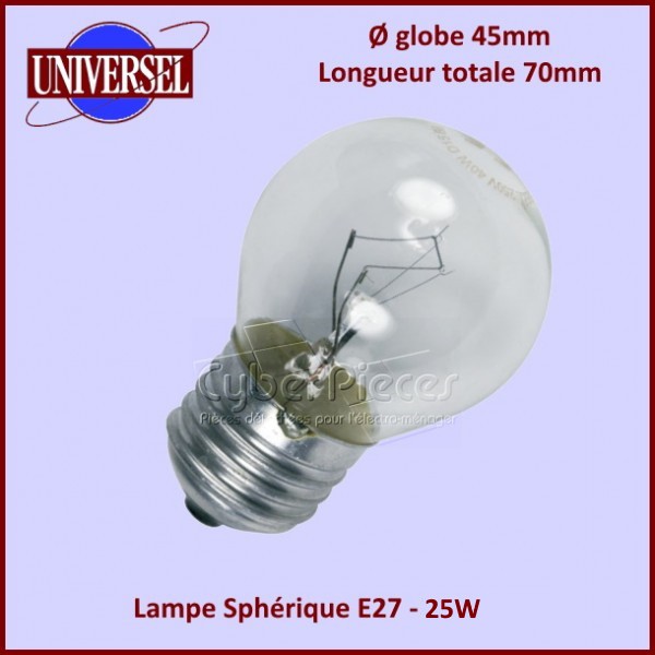 Voyant four Aeg Ampoule e14 - 40 w - 230v pour four - electrolux - diamètre  : 29 mm.