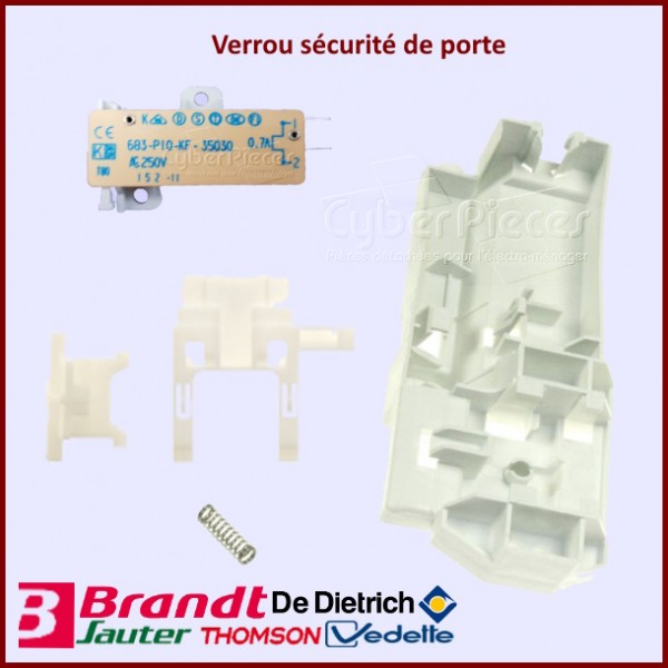 Verrou sécurité de porte Brandt 55X0554 CYB-006477