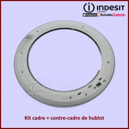Kit cadre + contre-cadre de hublot Indesit C00058449 CYB-318655