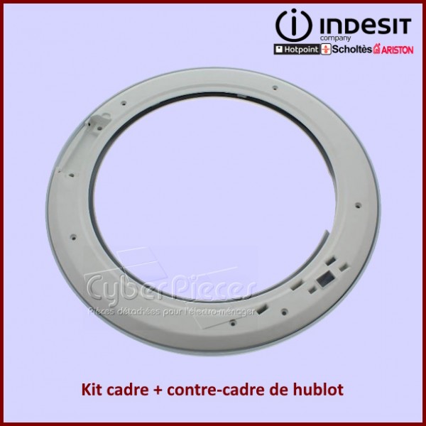 Kit cadre + contre-cadre de hublot Indesit C00058449 CYB-318655