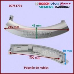 Poignée de hublot GRISE Bosch 00751791 CYB-053433